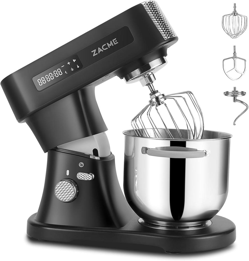 ZACME 7.4QT Household Stand Mixer 800W with Aluminum Die Casting Mixers Kitchen Electric Stand Mixer Metal Dough Mixer with Stainless Steel 7L Bowl, Dough Hook, Whisk and Beater ZACME 7.4QT Household Stand Mixer 800W with Aluminum Die Casting Mixers Kitchen Electric Stand Mixer Metal Dough Mixer with Stainless Steel 7L Bowl, Dough Hook, Whisk and Beater