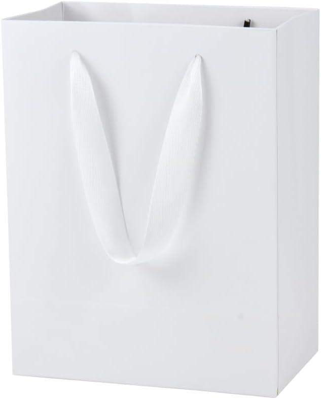 Aosric 20 Pack 7x4x9 White Gift Bags  Medium Sturdy & Reusable Premium Gift Bags for Books, Clothing Accessories, Skincare, Boutique Gift, Party Favors, Weddings, Birthdays, Christmas and Holidays