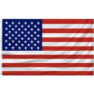 American Flag 3x5 FT USA FLAG Polyester US United State Flags outdoor indoor Canvas Header and Double Stitched with two Brass Grommets