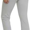 Motherhood Maternity Women's Full Length Fold Over Waist Lightweight Lounge Flare Pregnancy Yoga Pants, Small