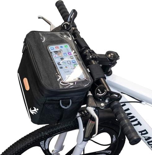 MeiMeSu Bike Handlebar Bag Waterproof Bike Basket Front with Bike Phone Mount, Bicycle Baskets with Touch Screen Phone Holder, Bike Pouch Cooler Lunch Bags for Cycling Outdoor Adults/ Kids Gift MeiMeSu Bike Handlebar Bag Waterproof Bike Basket Front with Bike Phone Mount, Bicycle Baskets with Touch Screen Phone Holder, Bike Pouch Cooler Lunch Bags for Cycling Outdoor Adults/ Kids Gift
