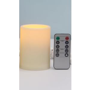 Led Flameless Candle Lights with Remote & Timer, Waterproof Outdoor & Indoor Resin flickering Electric Fake Battery Pillar Candles Up to 1000 Hours for Halloween, Fall, Party, Yard, Xmas Decor (3"x4")
