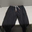 LifeHe Men Linen Drop Crotch Wide Leg Baggy Harem Pants (Large, Blue)