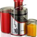 Juicer Machines, Juilist 3" Wide Mouth Juicer Extractor Max Power 800W, for Vegetable and Fruit with 3-Speed Setting, 400W Motor, Easy to Clean, Red