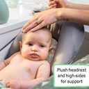 Ingenuity Foldaway 2-Position Baby Bath Seat, Adjustable Support for Sink or Bathtub, Ages 0-6 Months up to 20 Pounds, Machine-Washable Sling
