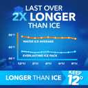 Rapid Performance Reusable Ice Packs for Coolers or Lunch Box | 4 Pack | Cold for Up to 12 Hours | Ice Packs for Cooler, Long Lasting for Camping, Beach