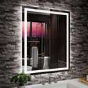 Amorho LED Mirror for Bathroom, 24" X30" Mirror with Front Light and Backlit, Stepless Dimmable, Shatter-Proof, Memory, 3 Colors, Wall Mount (Horizontal/Vertical)