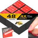 X-bet MAGNET Strong Magnets with Adhesive Backing - Square Heavy Duty Sticky Magnets for Crafts, Refrigerator, 1 inch 48pcs