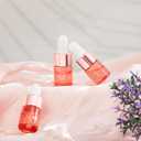 Didaey 100 Pcs Mini Glass Oil Dropper Bottle Bulk, Clear Essential Small Empty Bottles Sample Containers Perfume Liquid Vials with Cap for Traveling (2 ml,Pink Body)