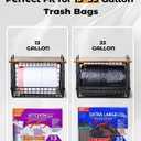 2 Pack Stackable Extra Large Trash Bag Holder Under Sink, Wall Mounted Garbage Bag Dispenser Roll Holder for 13/33 Gallon Trash Bags, Kitchen/Pantry/Laundry Room Organization Basket Storage Bin