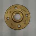 Supply Giant CSGG0034 3/4'' Female NPT Threaded Brass Floor Flange with Holes 125 Lead-Free, Durable, Brass Construction, Higher Corrosion Resistance, Economical & Easy to Install