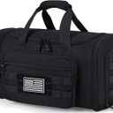 HILOMON Tactical Travel Duffle Bag for Men, 45L Expandable Water-Resistant Mens Carry-on Weekender Overnight Gym Bag with Shoe Compartment