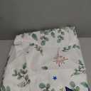 Horaldaily 4th of July Tablecloth 60x104 Inch, Patriotic Eucalyptus Star Independence Day Memorial Day Table Cover for Party Picnic Dinner Decor (White)