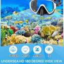 Ubekezele Snorkeling Gear for Adults Men Women,4 in 1 Snorkel Set with Panoramic View Diving Mask Anti-Fog Anti-Leak,Dry Top Snorkel,Fins and Travel Bag for Swimming,Snorkeling and Travel Diving, White ML/XL