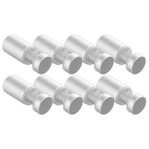 Sign Standoff 1/2" x 3/4", Solid Aluminum Sign Standoff Screws Mounting Hardware for Glass Panel, Acrylic Panel,Pack of 8 (Silver)