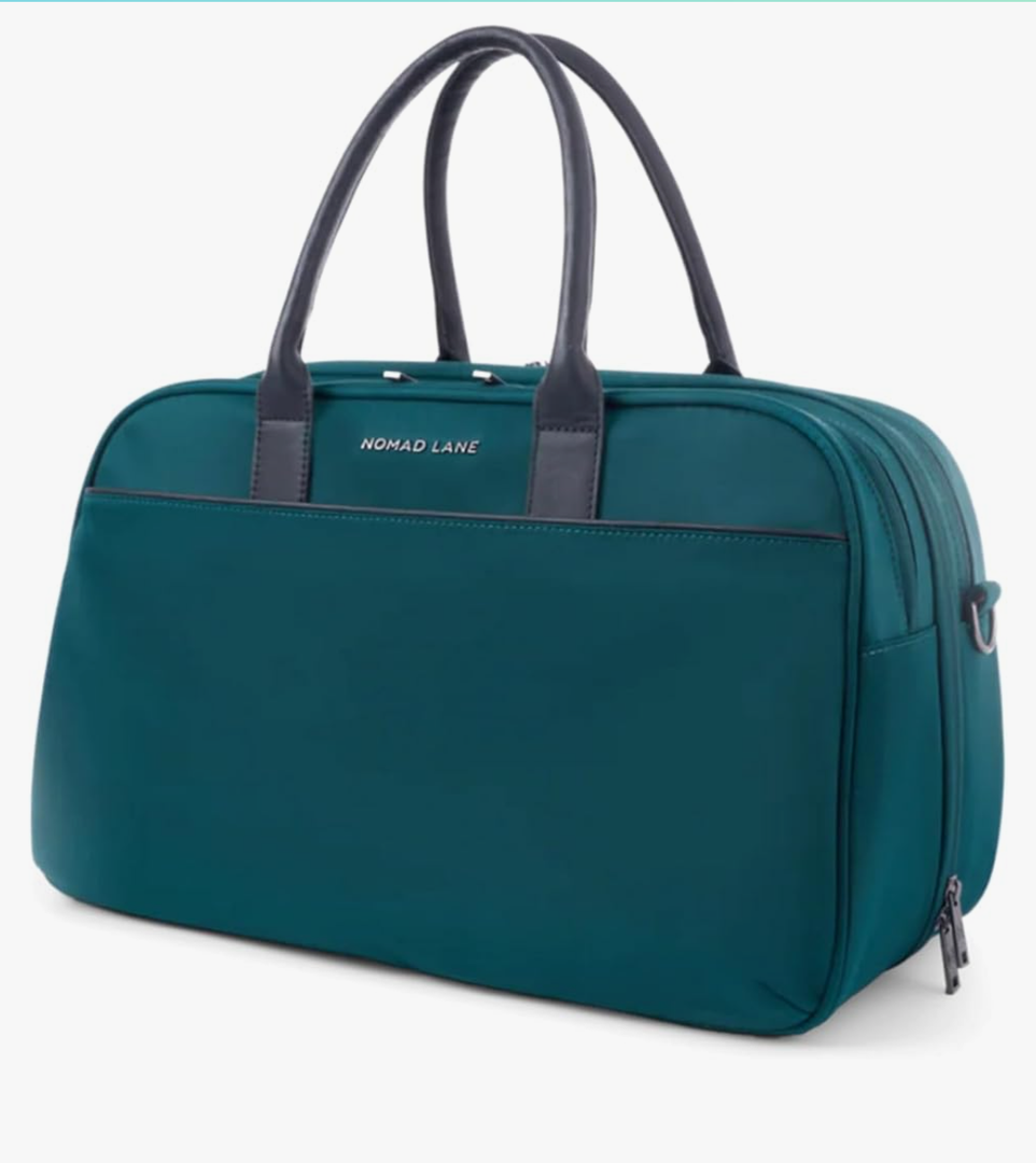 Nomad Lane The Bento Bag V4 Carry-On Luggage Duffel Bag, Durable & Lightweight Suitcase. Personal Item Weekender Overnight Travel Bag for Men & Women, Pine Green
