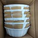 Dinnerware Sets, 24 Piece Porcelain Plates and Bowls Sets Service for 6, Ceramic tableware, Modern Bone China Dish Sets, Wavy Pattern (White)