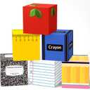 Tenceur 6 Pcs School Themed B Back to School Balloon Boxes, Classroom Decor
