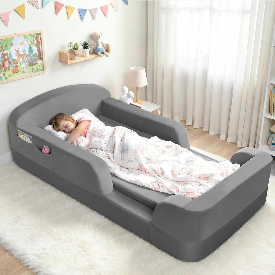 ENITYA Toddler Floor Bed with Mattress Included, No Assembly Needed, X-Large