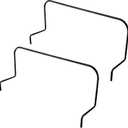2 Pack 63003441 Mattress Retainer Bar(19 inch Across), Foot Retainer Bar for Tempur-Pedic Ergo, Not Suitable for Lifting the Adjustable Bed - Black