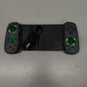 arVin Mobile Gaming Controller for iPhone Android with Phone CASE Support & Green Light, Wireless Gamepad for iPhone/iPad/Samsung/Tablet/Switch/PS4/PC, Play Xbox Cloud Gaming/PS Remote Play/Steam Link, Size: Green Light Version(D7), Color: Black with Green Light