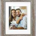 Malden International Designs matted Frame, 14.5 (W) x 17.5 (H) x 0.59 (D), Silver and Bronze