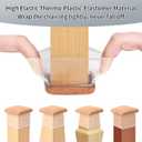 Ezprotekt 24 Pcs XL Square Clear Chair Leg Floor Protectors, Silicone Felt Furniture Pads Caps for Hardwood Floor, Dining Table Bar Stool Leg Protectors Leg Cups Covers (XL Fit: 1.5"-2")