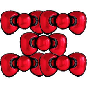 Red Bowtie Mylar Balloon Bow Bowknot Foil balloon Hello Cat Mylar Balloon Kittes Birthday Baby Shower Gender Reveal Party Decoration