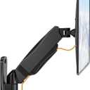 WALI Monitor Wall Mount 27+ inch, Wall Mount Monitor Arm Fits 1 Screen up to 32 inch, Single Monitors Mount Holds up to 19.8lbs, Monitors Arm Max Extension 13.4 inch,(GSWM001S), Black