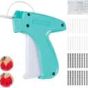 Aqua and White Mini Tagging Stitch Gun for Clothing- Tagging Gun Clothes Stapler Sewing Hemming Tool Stitching Gun with 6 Needles and 2000 Blackand 2000 White Fasteners
