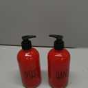 Dish Soap Dispenser for Kitchen - 16 OZ Glass Hand Soap Dispenser Set - Kitchen Bathroom Decor and Accessories (Red)