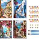 RYMILIE Paint by Numbers Kit for Adults-Street Adult Paint by Number Kits on Canvas for Beginners,Scenery DIY Acrylic Oil Number Painting Kits for Home Wall Decor Gift 11.8x15.7Inch (Without Frame) (YH01581)