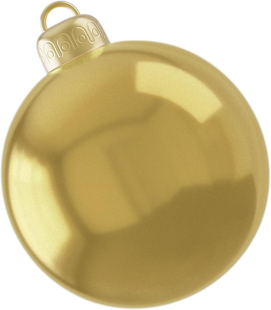 24 Inch, Christmas Ball PVC Inflatable, 1 pack, 1 nails, 2 rings, 1 roll of ribbons