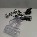 Amazon Basics 500 Watt Multi-Speed Immersion Hand Blender with Attachments, Corded, Silver