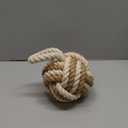 Decorative Door Stopper, Handmade Cotton Jute Sailor Knot Door Stop with Handle, Heavy Weighted 4 lbs Square Doorstop for Bottom of Door, Farmhouse Nautical Home Decor for Bedroom Living Room (Brown and White)