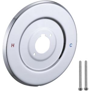 Replacement Escutcheon Plate for Moen Gibson Posi-Temp, for One-Handle Tub and Shower Faucets, Single Metal Round Shower Escutcheon Kit, Chrome