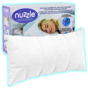 Nuzzle Adjustable Pillow for Side Sleepers, Luxury King Size Bed Pillow Hotel Collection - Best Adjust Height Soft Firm Pillow for Back, Stomach or Side Sleepers (White)