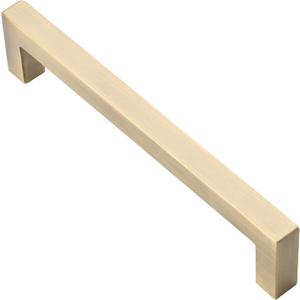Alzassbg 10 Pack Brushed Antique Brass Cabinet Pulls, 5 Inch(127mm) Hole Centers Cabinet Handles Square Kitchen Hardware for Drawer Dresser Handle Pull AL3041AB