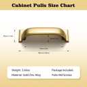 Goo-Ki 6 Pack Champagne Bronze Cup Pulls for Cabinet Kitchen Zinc Alloy Hardware,3 Inch Hole Center Channing Bin Cup Drawer Pull Handles