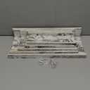 Rustic Shelves Wall-Mounted Distressed White - Farmhouse Wall Shelves 15.8 inch Wood Wall Decor Decorative Small Floating Ledge Shelf for Bedroom Living Room