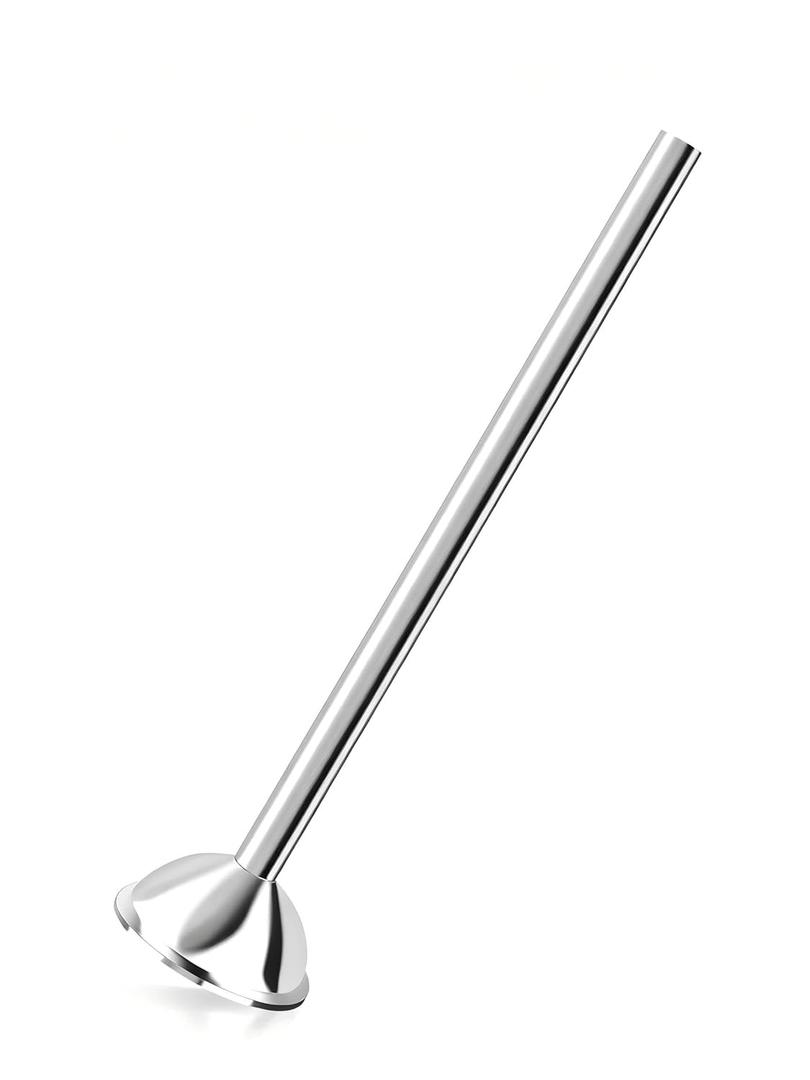 10mm Stainless Steel Sausage Stuffer Tube, #5 Meat Grinder Funnel Attachment for Homemade Snack Sticks & Breakfast Links, Slim Sausage Stuffing Horn Replacement