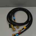Fieldpiece HR3B Ball Valve Refrigerant Hose Set (3) with Color Tags - 1/4" x 1/4" (5')