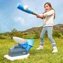 Little Tikes 2-in-1 Pop 'n Pitch Trainer, Outdoor Sports Experience for Boys and Girls Ages 3+, Blue
