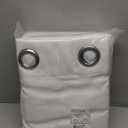 NICETOWN 100% Blackout Window Curtain Panels, Cold and Full Light Blocking Drapes with Black Liner for Nursery, 84 inches Drop Thermal Insulated Draperies (White, 2 Pieces, 52 Wide Each Panel)