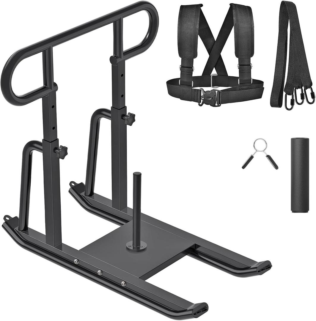 Kipika Weight Sled, Workout Sled, Fitness Strength Training Sled, Speed Training Sled for Athletic Exercise, Speed Improvement, Easily Through Obstacles, Suitable for 1" & 2" Weight Plate