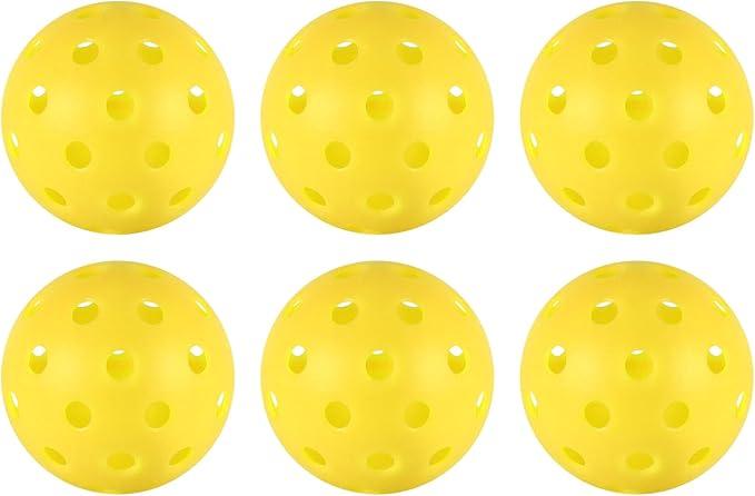 Outdoor Pickleballs 9 pcs Yellow