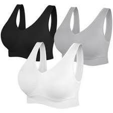3 Pack Womens Sports Bras，Wireless Comfortable Seamless Sleep Yoga Sports Bras for Women with Removable Pads, 3 XL
