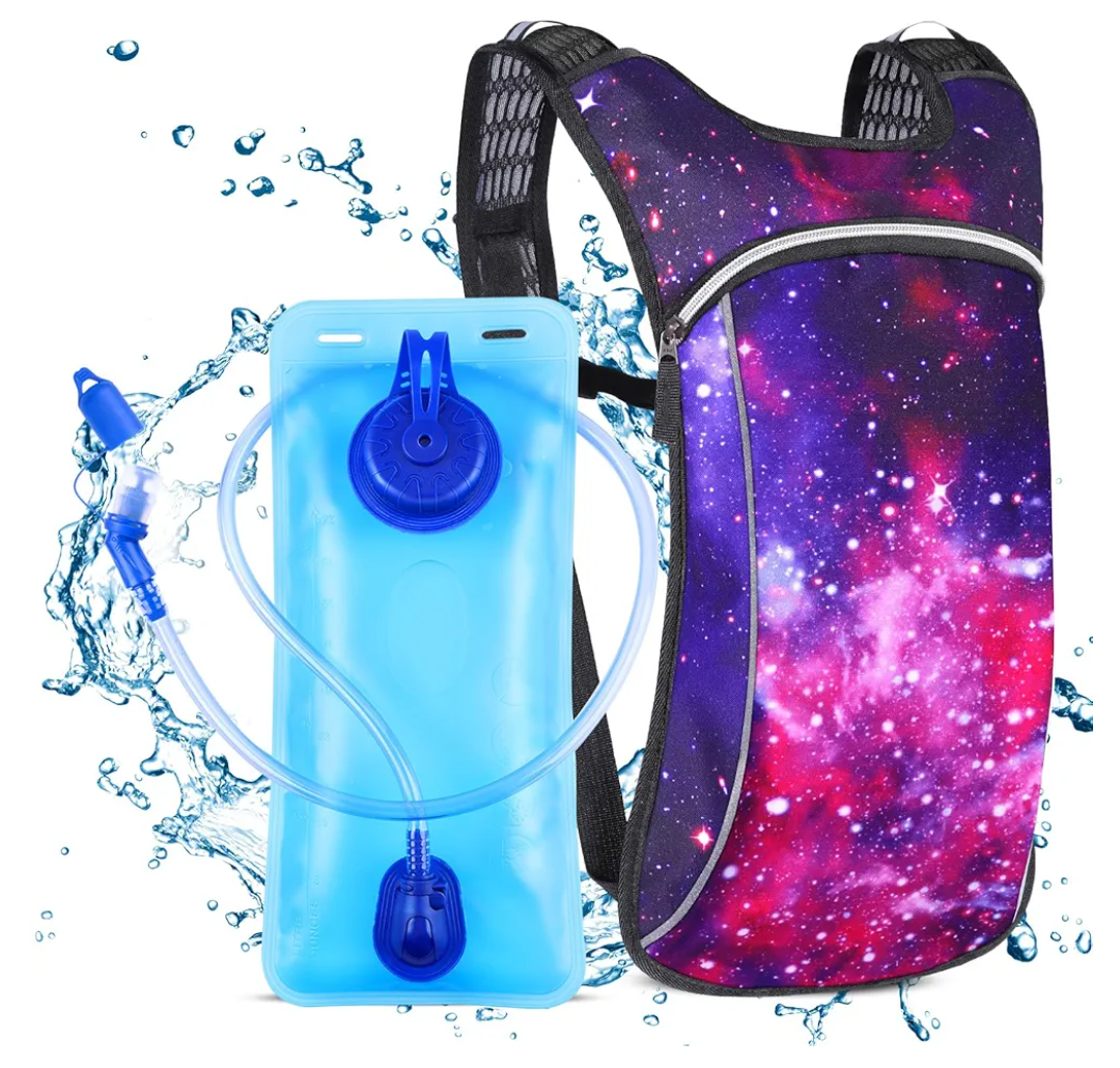 Rave Hydration Pack, Hydration Backpack with 2L Hydration Bladder, Festival Essential Water Backpack for Hiking, Running, Cycling, and Music Festivals