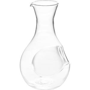 Cabilock Whiskey Decanter Glass Bottle with Ice Pocket 12.2Oz Wine Carafe for Home Bar Party Drinkware
