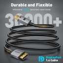 3 x UANTIN 8K DisplayPort Cable 1.4, VESA Certified 3FT High-Speed Braided DP Cord [8K@60Hz, 4K@144Hz, 2K@240Hz] 32.4Gbps/HDR/HBR3/FreeSync/G-Sync, Display Port Cable for Gaming Monitor